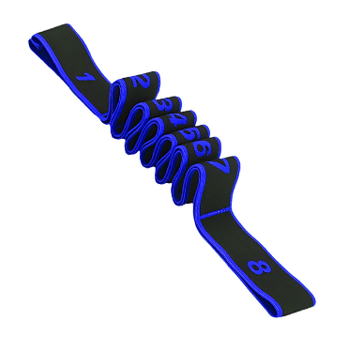 

Многофункциональный эластичный пояс для тренировок, йоги, вспомогательный пояс для растяжки, эластичная лента для начинающих, взрослых, упражнений, танцев, пилатеса синий