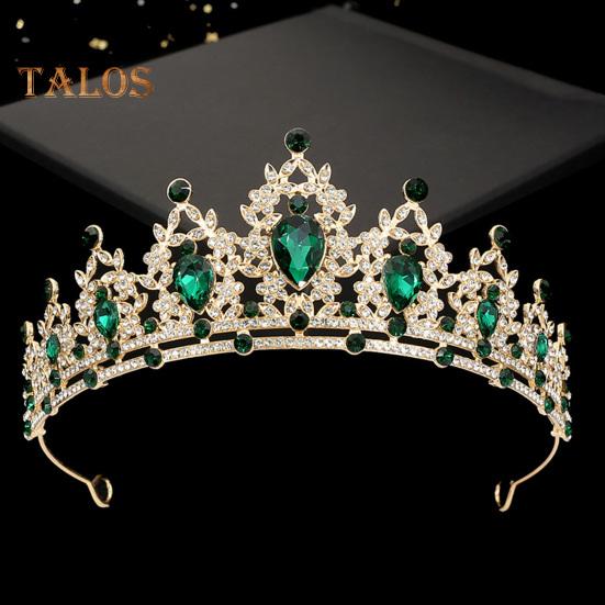 Obruče do vlasů zářící kamínky Intarzovaný dekor listů Svatební korunka Narozeninová oslava Čelenka ze slitiny Vlasové doplňky