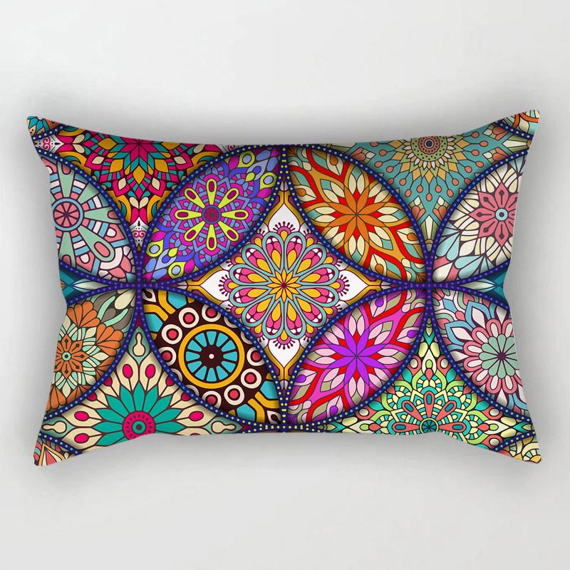 Mandala Cushion Cover 30x50 Polyester Vintage Pattern Pillowcover Decorative Sofa Cushions Throw Pillows Home Decor Pillowcase