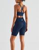 Pantaloncini da Yoga a Vita Alta Color Pesca con Tasche – Senza Cuciture, Vestibilità Comoda per Donna