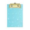 Glittering Acrylic Writing Board With Retractable Hook Metal Clip 6x4Inch Document Clipboard For School Offices Hospital