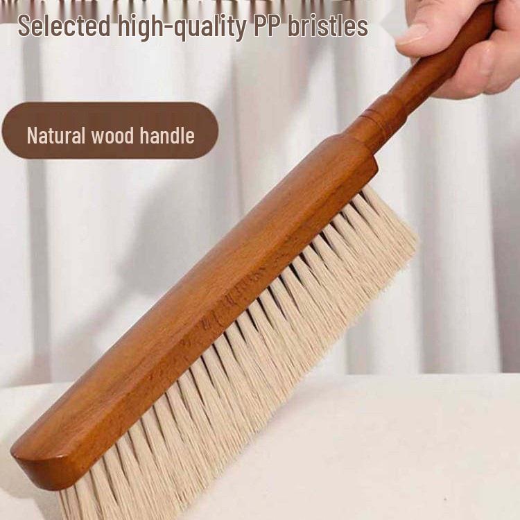 Large Soft Bristle Bed & Carpet Cleaning Brush with Long Handle