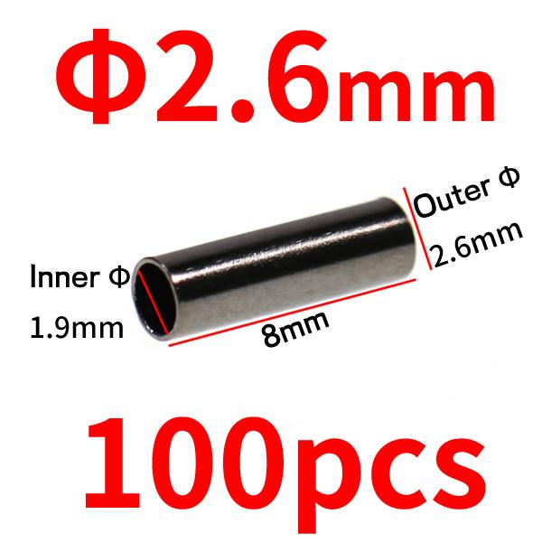 Bimoo Black Fishing Rigging Sleeves Mosazné lemy na hlaveň pro upevnění vlasce na mono a drátěný návazec