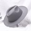 New Fashion Women Men Woolen Wide Brim Dress Dance Party Panama Cowboy Hat Jazz Cap Fedora Hat