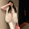Autumn Winter Faux Mink Fur Vest Coat for Women Fur Outerwear Ladies Casual Sleeveless Jacket