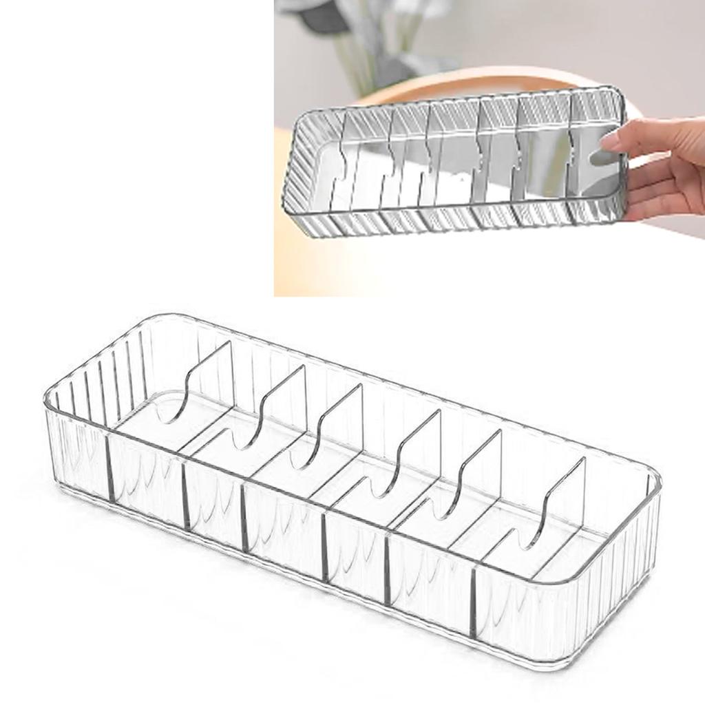 Cable   Box Multiple Compartments Remote Control   Cord Storage Box for Home Desktop