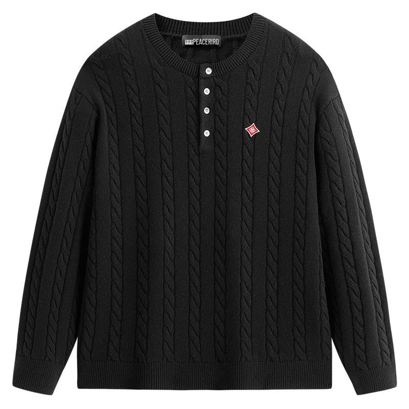 

Мужской круглый вырез пуловер PEACEBIRD BAEBG110R 3XL