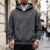 Unisex Hooded Cardigan Sweatshirt Jacket for Fall and Winter Casual Wear