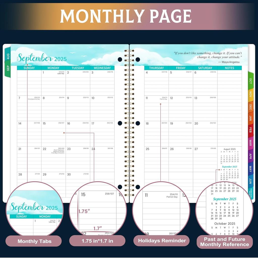 Student Planner 2025-2026 - Academic Student Planner 2025-2026, Aug. 2025 - Jun. 2026, 8.5'' x 11'', School Planners with Stickers, Week's Goals,