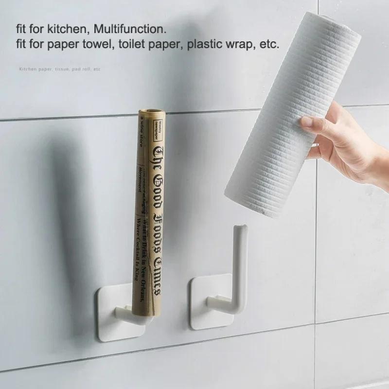 2 buc/set de suport de depozitare din plastic pentru bucătărie, capac pentru oală, suport pentru tăiere, folie de ambalare din plastic, suport pentru hârtie igienică