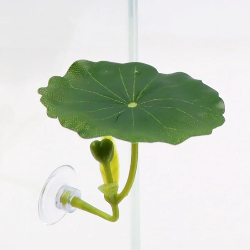1 pc Green Leaf Hammock for Betta Fish Stress-Reducing Aquarium-Safe Decor with Suction Cup for Fish Tank Fake Plants Decoration