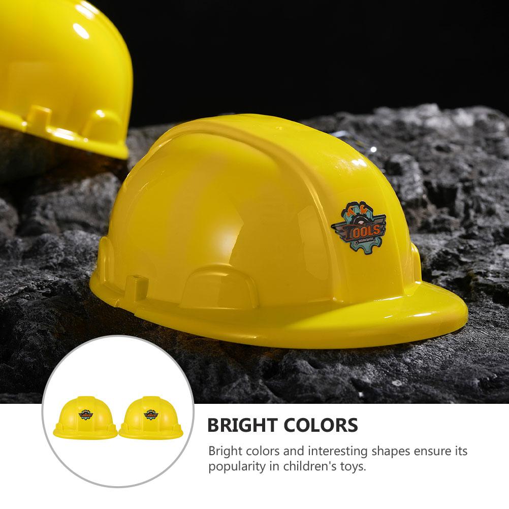 6pcs Clothing Tool Hat Baby Party Hats for Kids Child Hard Plastic Construction Worker Toy