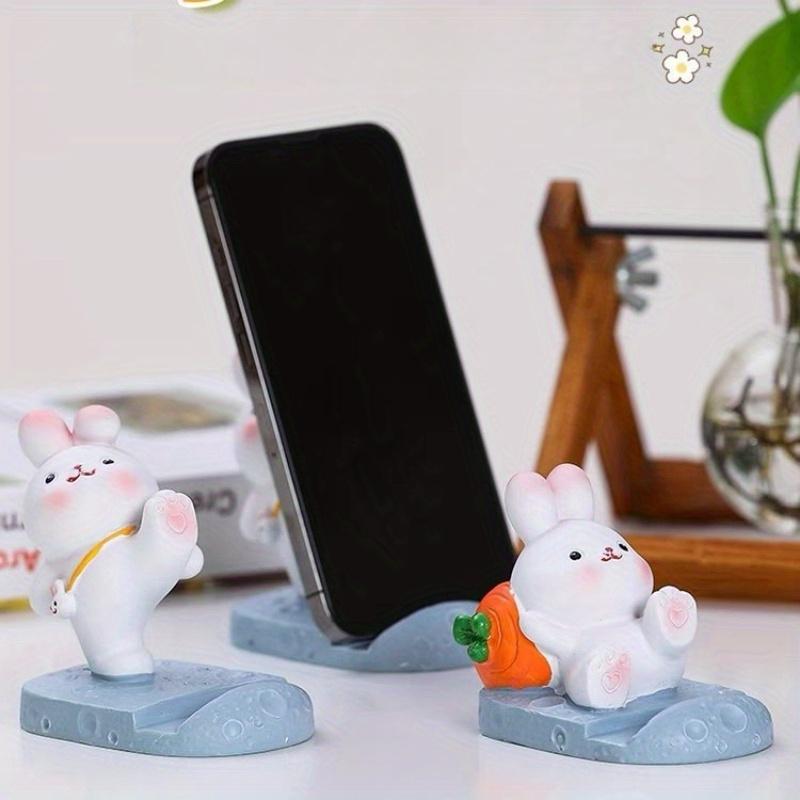 1pc Cute Rabbit Phone Holder Blush Rabbit Tablet Holder Girly Student Gift Desktop