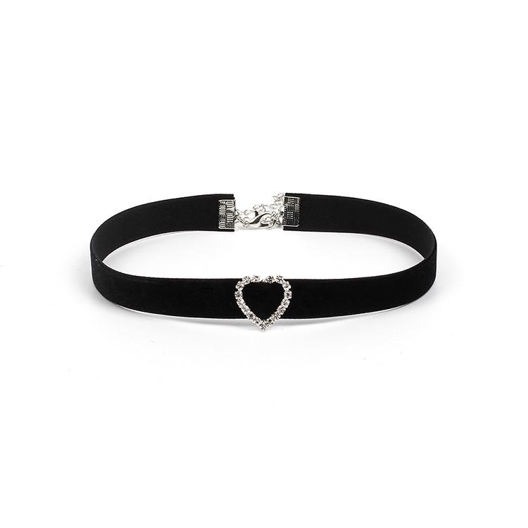 European and American jewelry, fleece rhinestone geometric choker neck chain collar, versatile collarbone chain