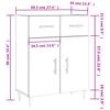 Sideboard White 69.5 x 34 x 90 cm Particleboard