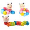 1pc Wooden Caterpillar Puppet Children Montessori Early Education Toys Adorable Learning Toy for Boy Girl Birthday Gift TMZ