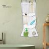 Shower Caddy with Pockets Bathroom Hanging Bag Large Capacity See-through Hooks Great Load Bearing Quick Dry Mesh Shampoo Body Wash Organizer Storage