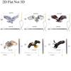 2D Flat Fake Bird Scare Device Acrylic Bird Repeller Bird Repel Owl Scarecrow  Garden Decoration