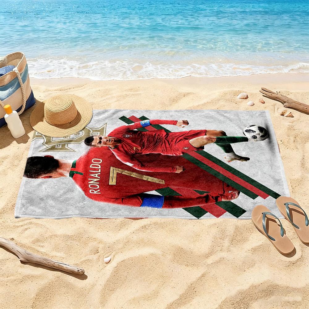 Cristiano Ronaldo Beach Towel High Absorbency Quickdry Comfortable Lightweight Portable For Swimmingbeachcamping Travel Beach Accessoriesgym