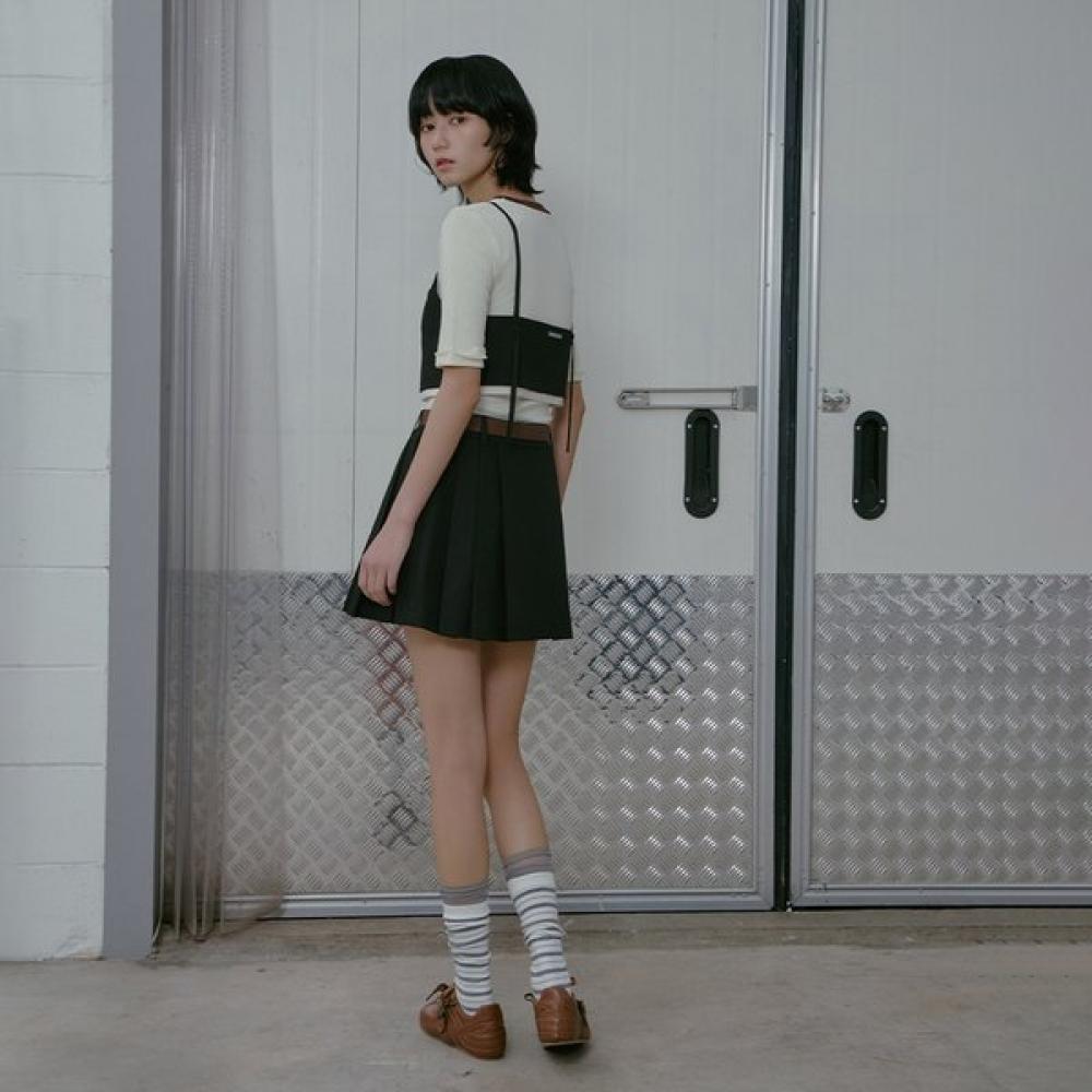 LAP Stripe Pleated Mini Skirt As1ws260