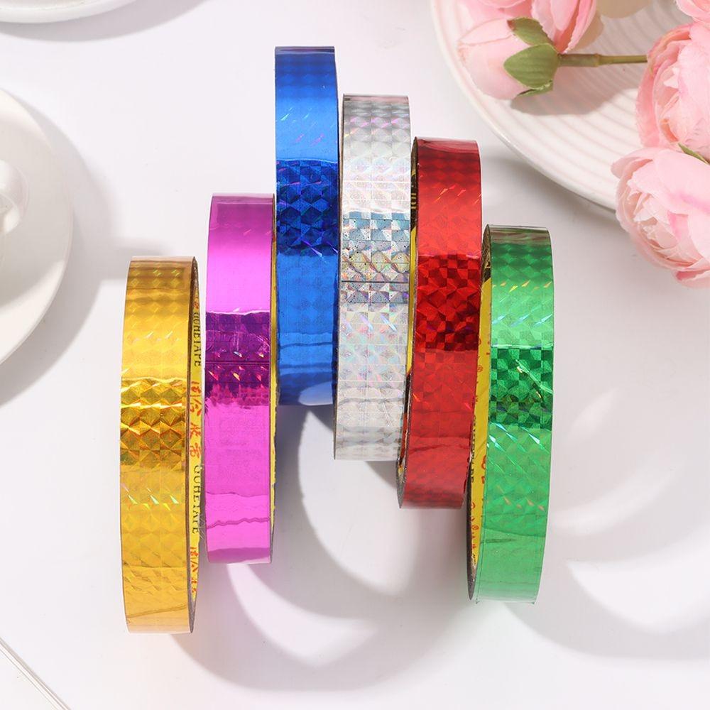 1 Roll 30m Stickers Office Tapes DIY Colorful Laser Tape Decorative Sticky Stationery Adhesive Sticker Kids Scrapbooking Tools