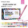 Lan Guo 288-Color Soft Tip Liquid Acrylic Markers Gift Box for Students & Children - Stackable Watercolor Pens