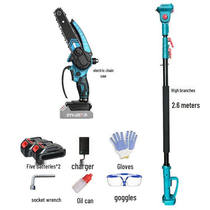 Rechargeable Handheld Lithium Chainsaw: Cross-border Electric High-Altitude Pruner for Woodworking & Garden Logging
