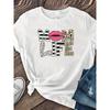 Women's Printed T-shirt - Machine Washable, Breathable, Soft, Women's Clothing, Round Neck Short-sleeved S T-shirt, Summer Women's Clothing