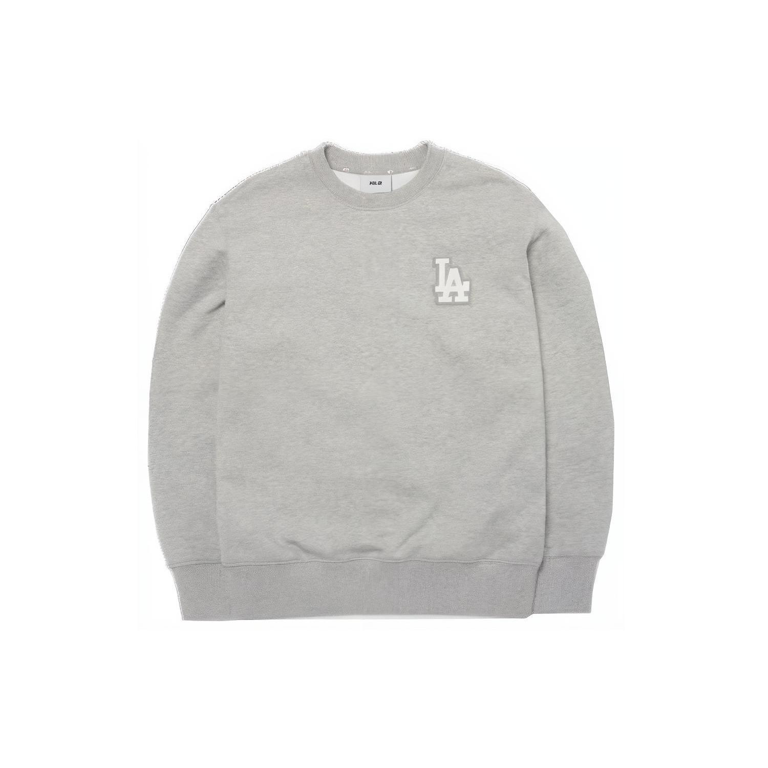 MLB Base Logo Sweatshirts Unisex Gray Crew Neck Moderate Regular 3AMTB0221-07MGS XS
