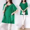 DIMANAF 2025 Summer Plus Size New Oversized T-Shirt Solid Casual Women Loose Basic Tops Tees Fashion Shirt