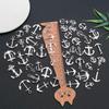 Vintage Antique Silver Anchor Charm Pendant for DIY Jewelry - 1 Piece