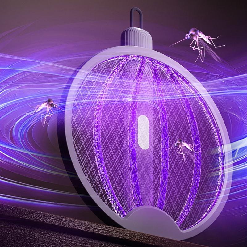 Foldable Electric Mosquito Killer Swatter USB Rechargeable Mosquito Repellent Trap Outdoor Portable Insect Flies Bug Zapper