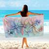 Serviette de plage Ailes de libellule florales aquarelle, Microfibre douce unisexe surdimensionnée pour la natation, le voyage, le camping