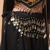 Chiffon Thailand Dance Coins Tassel Women Waist Belt Waistbands Belly Dance Belt Dance Hip Scarf