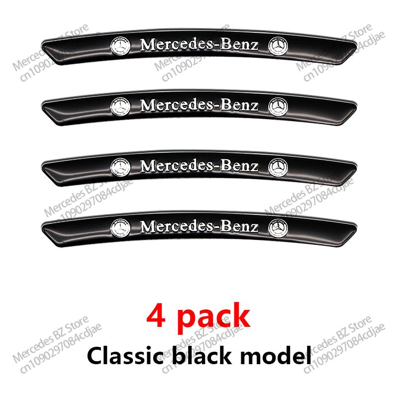 4Pcs Aluminium Car Wheel Hub Styling Stickers Decoration Strip For Mercedes Benz AMG W204 W205 W203 W211 W212 W213 W201 W210