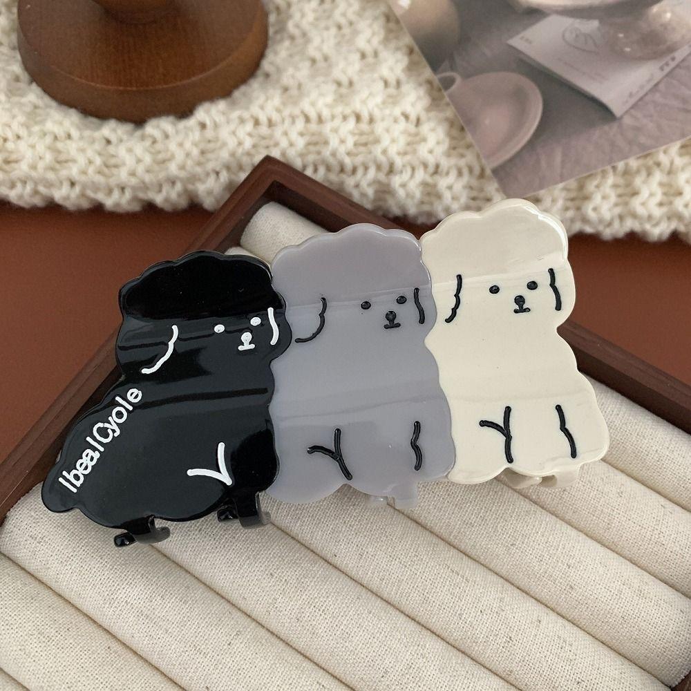 Acetate Hair Claws Puppy Dog Claw Clips for Thick Hair Cartoon Barrettes for Women Party