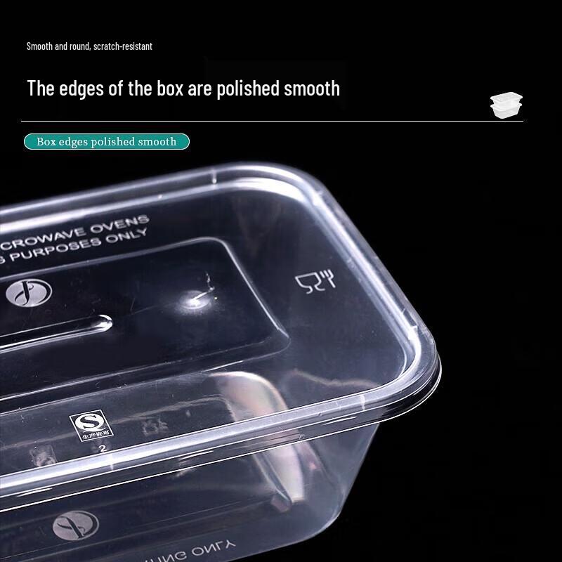 JINGRX Disposable Rectangular Meal Box