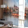 Praha Město Tyl Průsvitné Okenní Závěsy Do Obývacího Pokoje Ložnice Moderní Šifonové Voálové Organzové Závěsy Dekor Závěsy