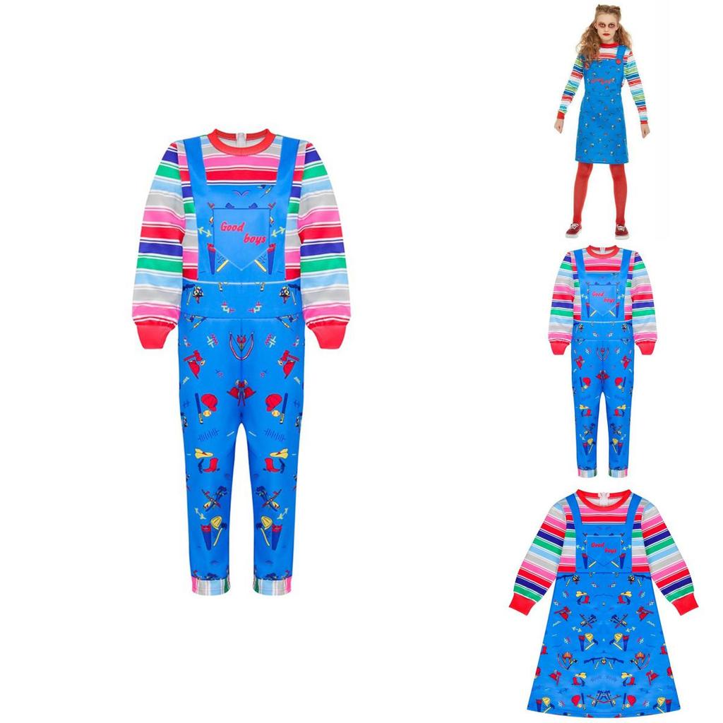 Charming Child's Play Licensed Chucky Costume For Kids Halloween Fancy Dress
