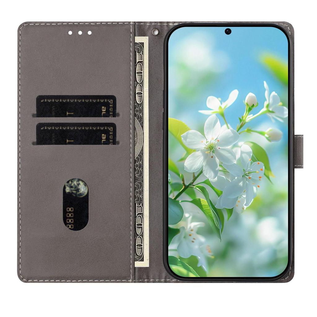 Oukitel C26 Painted Flowers Cartoon Flip Case with Card Slots for C5 2025