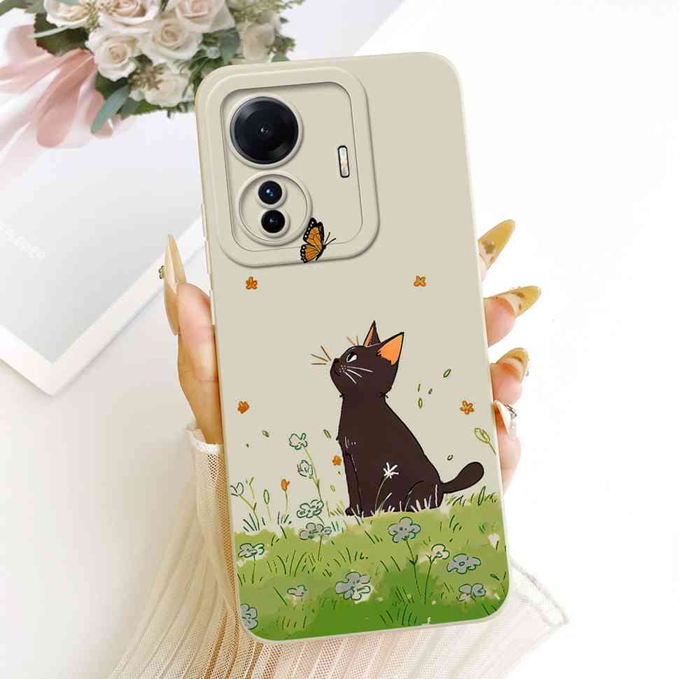 Für vivo S15e 5G V2190A Hülle Bunt Bemalte Blumen Silikonhülle Für Vivo S15e VIVO S15E 5G 6,44" Vollschutz Stoßfänger