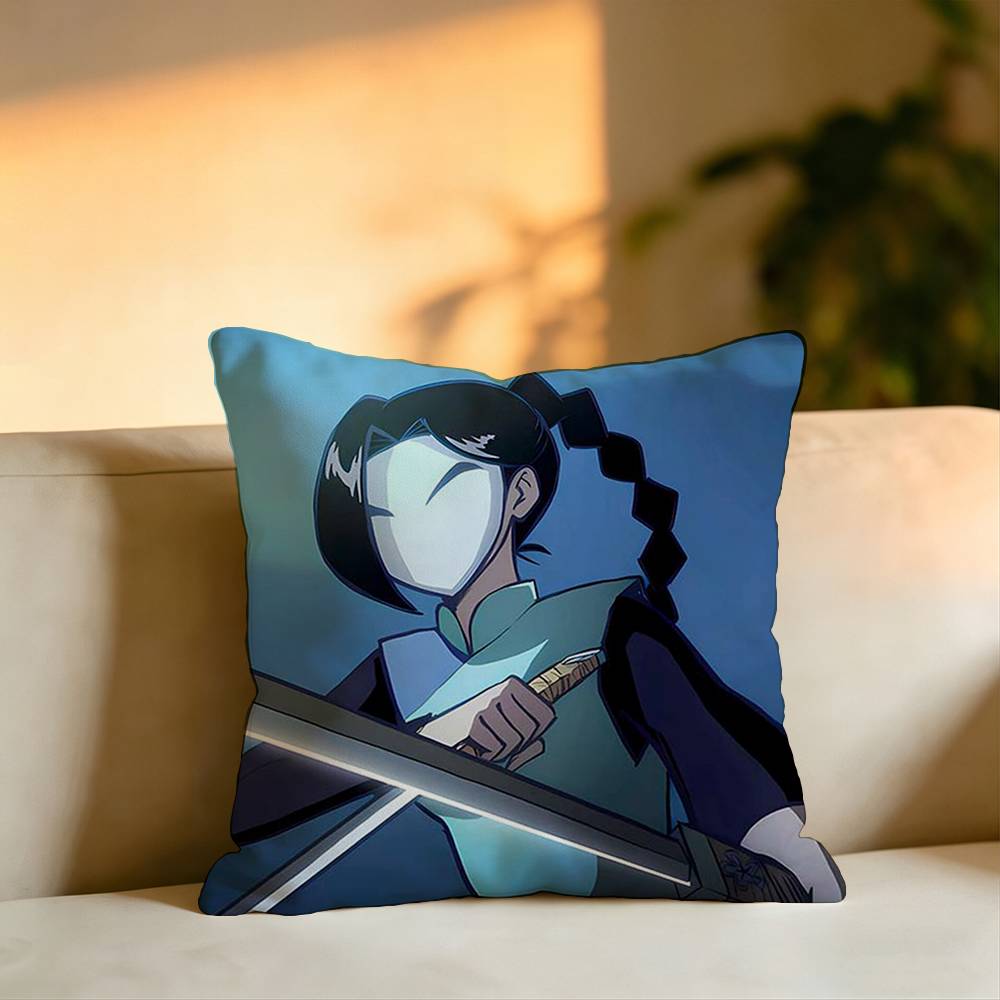 Hot Cartoon Seven MMeihua Shisan Pillow Case Square DoubleSided Sofa Cushion Cover Bedroom Bedside Pillow