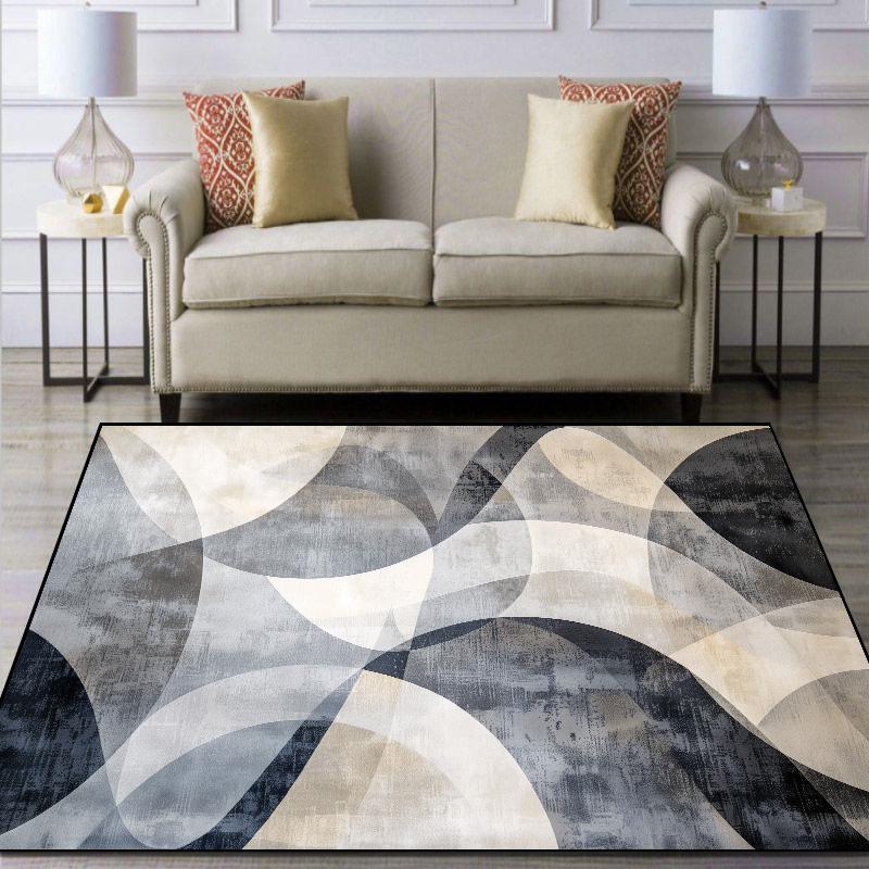European Carpets Large Area Rugs for Living Room Bedroom Abstract Washable Non Slip Sofa Mat Home Decor