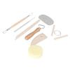 Pottery Tool Kit 8 Piece Double Sided Wooden Handles Pottery Clay Tools for Carving Shaping