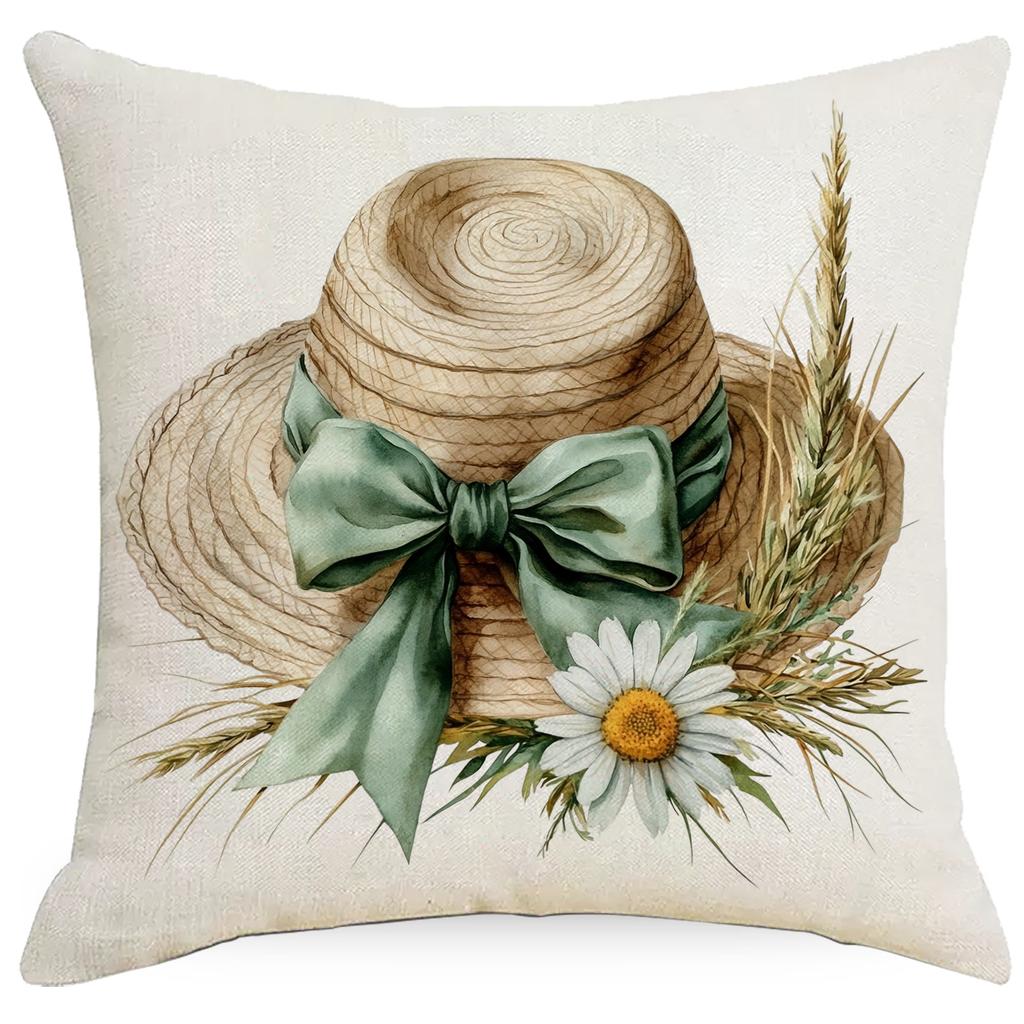Retro Farmhouse Pillowcase Floral Animal Home Sofa Cushion Pillowcase