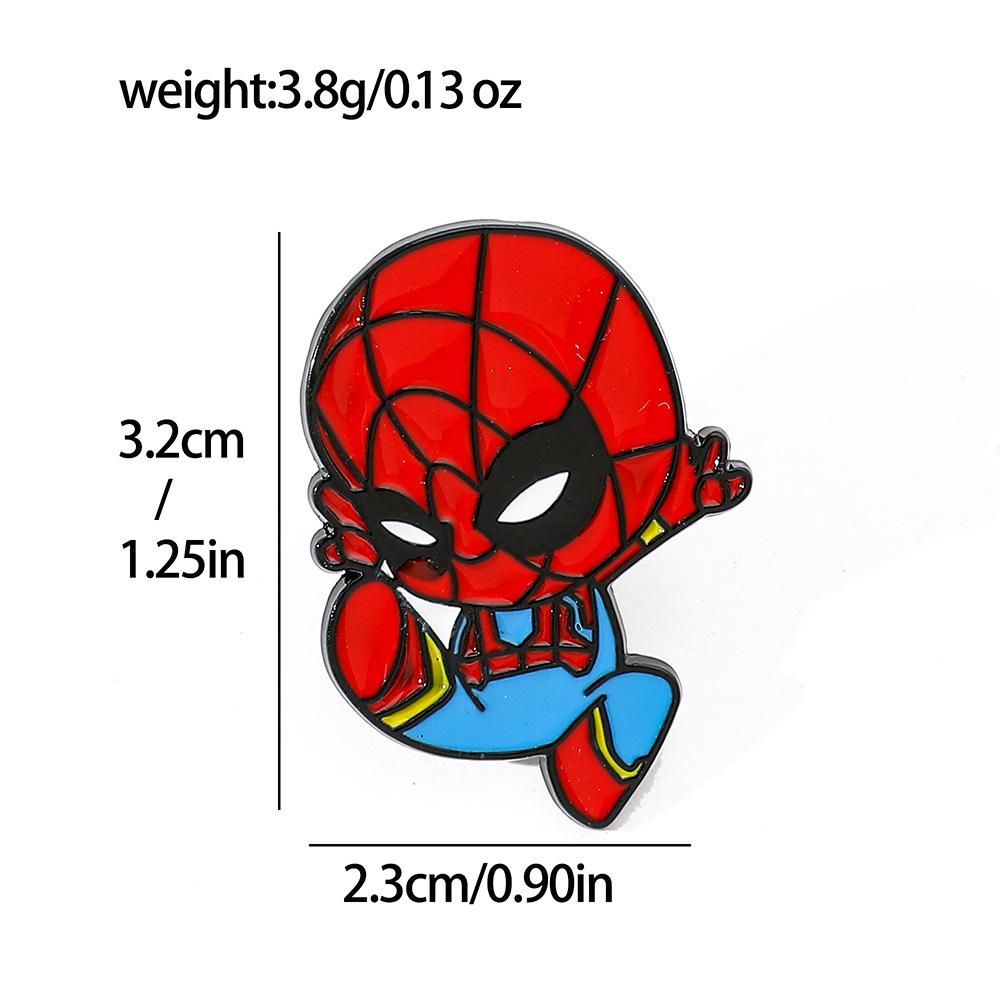 89 Spider-Man Alloy Brooch Marvel Superhero Spider-Man Metal Badge Backpack Jacket Personalized Decoration