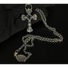 Used Necklace Silver Tiny Filigree Cross Stamped Silver925