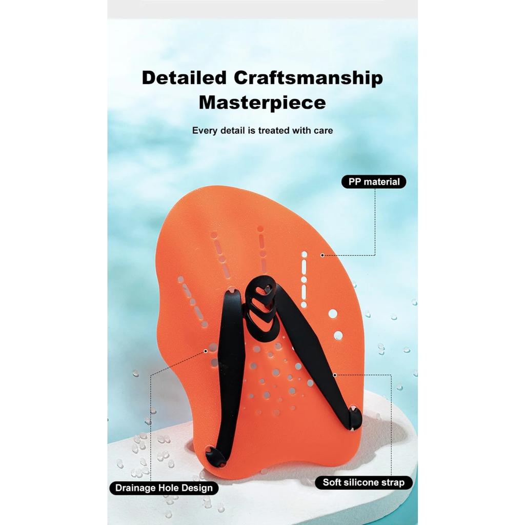 Swimming Paddles Profession Hands Swimming Training Hand Paddles Flippers Adjustable Silicone Straps Women Men Children Unisex