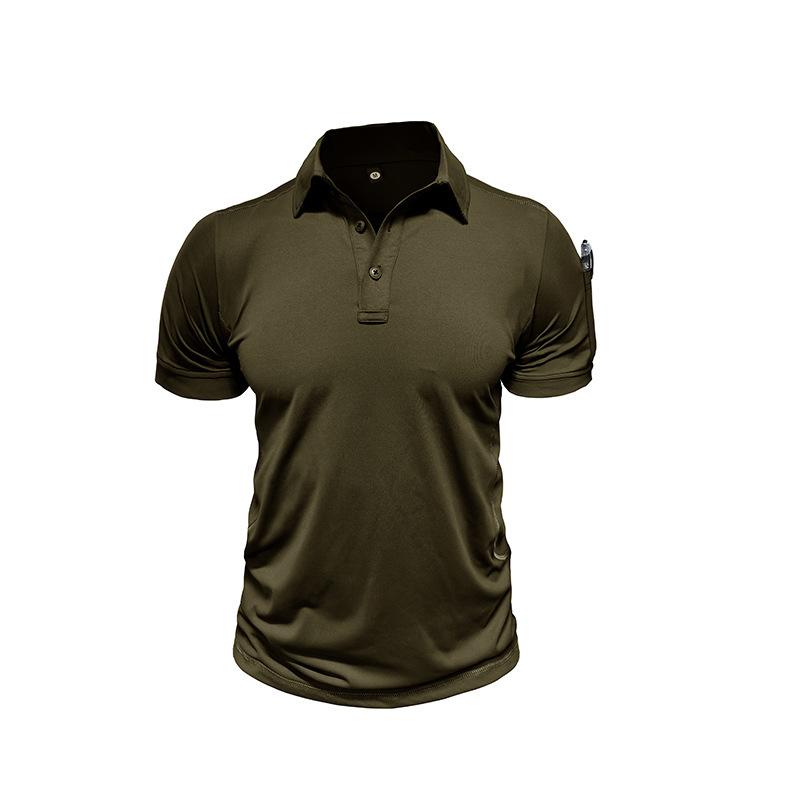 Men's Polo Shirt Short Sleeve Tactical Shirts Dry Fit Lightweight Golf Shirts Moisture Wicking Casual Collared T-Shirts for Male Summer Solid Tee Tops