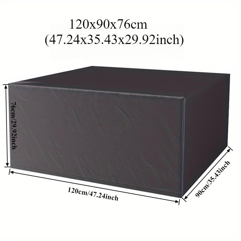 Wasserdichte Terrassenmöbelabdeckung für den Außenbereich, 210D strapazierfähiges Polyester mit verstellbarem Kordelzugdesign für Terrassen, Rasenflächen & Hinterhöfe